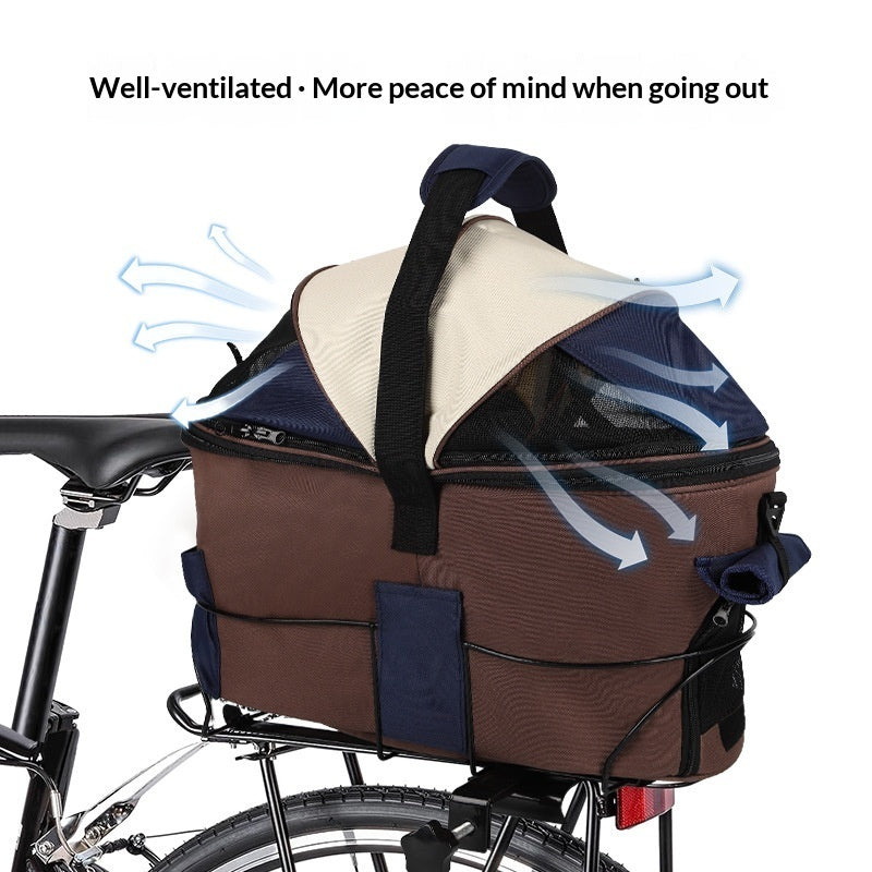 Unleash the Adventure with Our Pet Foldable Canvas Rear-Seat Carrier Bag